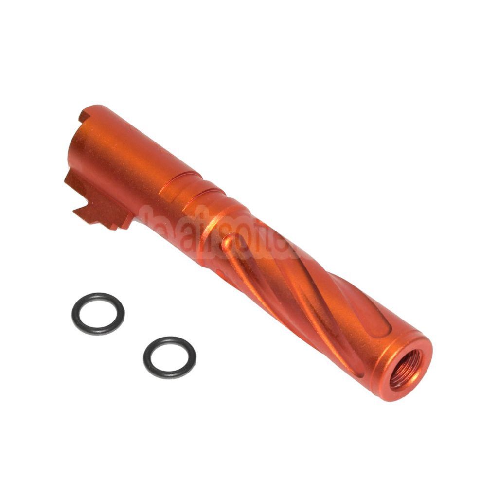 5KU 4.3 Zoll CNC Aluminium Tornado Stil Spiral Äußerer Lauf +11mm CW im Uhrzeigersinn Geeignet für Tokyo Marui Hi-Capa 4.3 GBB Pistolen Airsoft