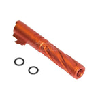5KU 4.3 Zoll CNC Aluminium Tornado Stil Spiral Äußerer Lauf +11mm CW im Uhrzeigersinn Geeignet für Tokyo Marui Hi-Capa 4.3 GBB Pistolen Airsoft