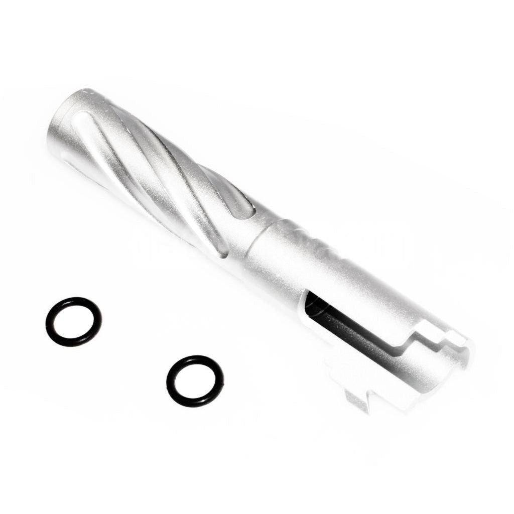5KU 4.3 Zoll CNC Aluminium Tornado Stil Spiral Äußerer Lauf +11mm CW im Uhrzeigersinn Geeignet für Tokyo Marui Hi-Capa 4.3 GBB Pistolen Airsoft