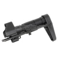 AirsoftEra CNC Aluminum Einziehbarer Schaft mit Adapter Geeignet für CYMA Tokyo Marui MP5 Serie AEG Gewehre Schwarz