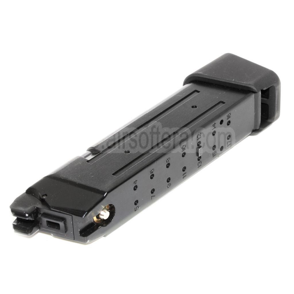 APS TTI 23rd Gas Magazin mit Dickem Boden Geeignet für G17 G18C G-Serie GBB Pistolen Airsoft Schwarz