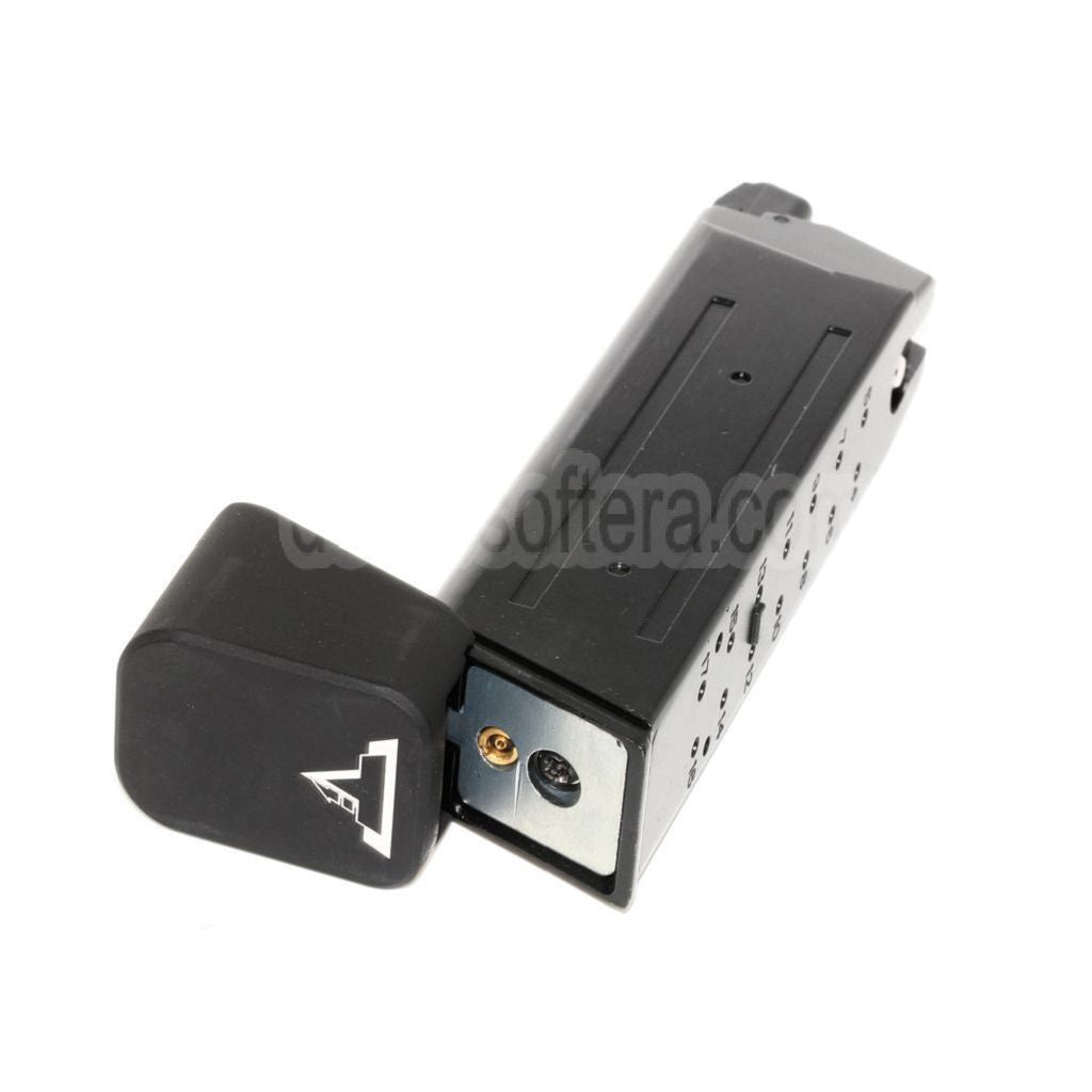 APS TTI 23rd Gas Magazin mit Dickem Boden Geeignet für G17 G18C G-Serie GBB Pistolen Airsoft Schwarz