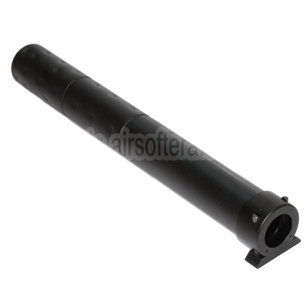 AirsoftEra 295mm QD Schnellablösung Schalldämpfer Geeignet für Golden Eagle CYMA SR25 AEG GBB Gewehre Airsoft Schwarz