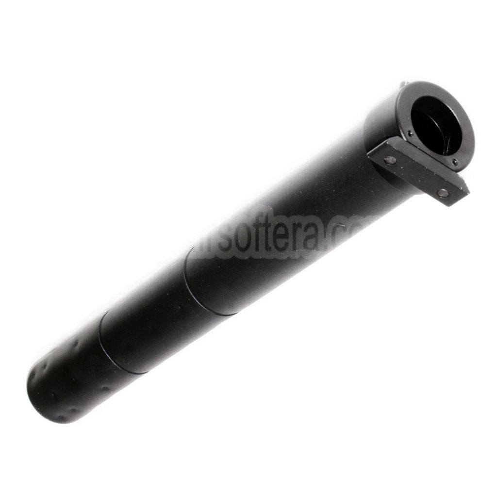 AirsoftEra 295mm QD Schnellablösung Schalldämpfer Geeignet für Golden Eagle CYMA SR25 AEG GBB Gewehre Airsoft Schwarz
