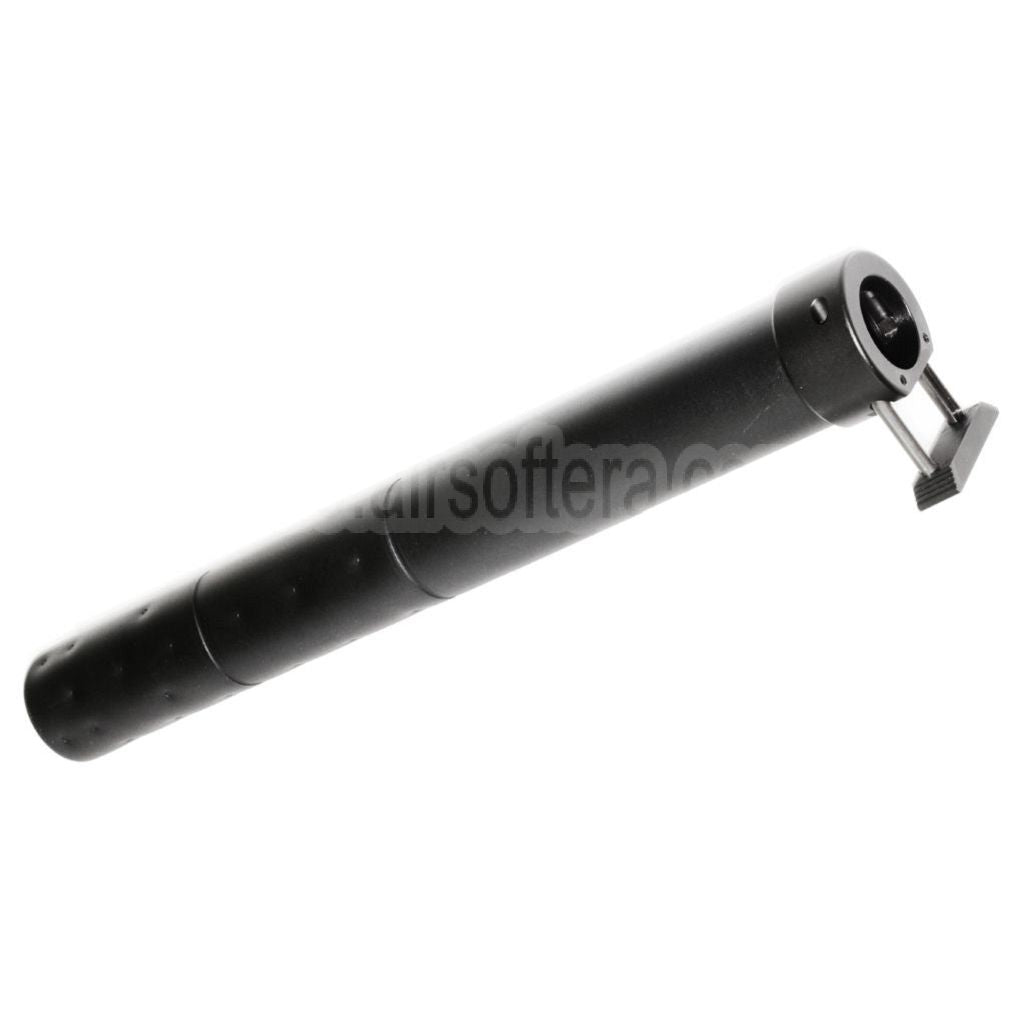 AirsoftEra 295mm QD Schnellablösung Schalldämpfer Geeignet für Golden Eagle CYMA SR25 AEG GBB Gewehre Airsoft Schwarz