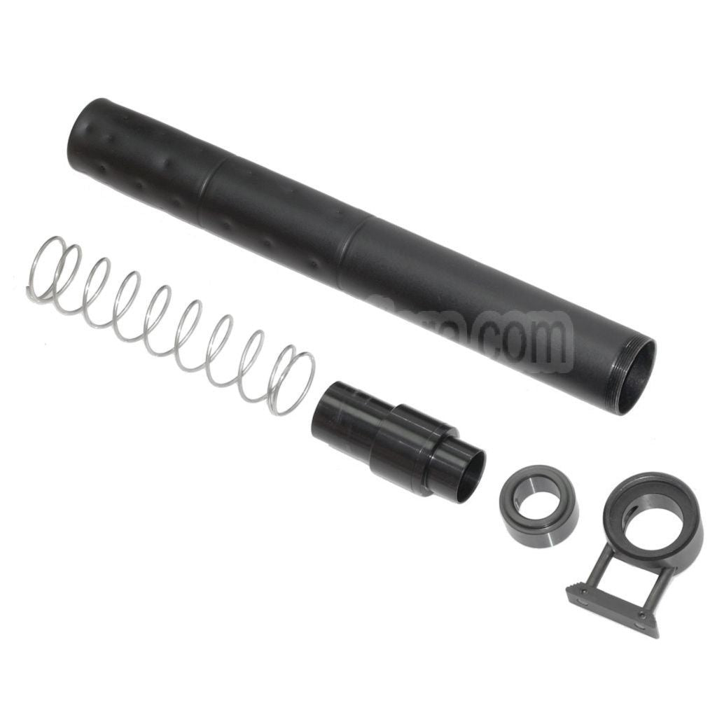 AirsoftEra 295mm QD Schnellablösung Schalldämpfer Geeignet für Golden Eagle CYMA SR25 AEG GBB Gewehre Airsoft Schwarz