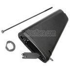 AirsoftEra 188mm Kurzer Stil Festem Schaft Geeignet für M4 M16 M16A1 M16A2 Serie AEG Gewehre Schwarz