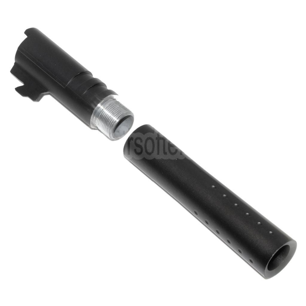 DOUBLE BELL 124mm/128mm V12 Stil Äußerer Lauf Set Geeignet für DOUBLE BELL ARMY Tokyo Marui 1911 GBB Pistolen Airsoft