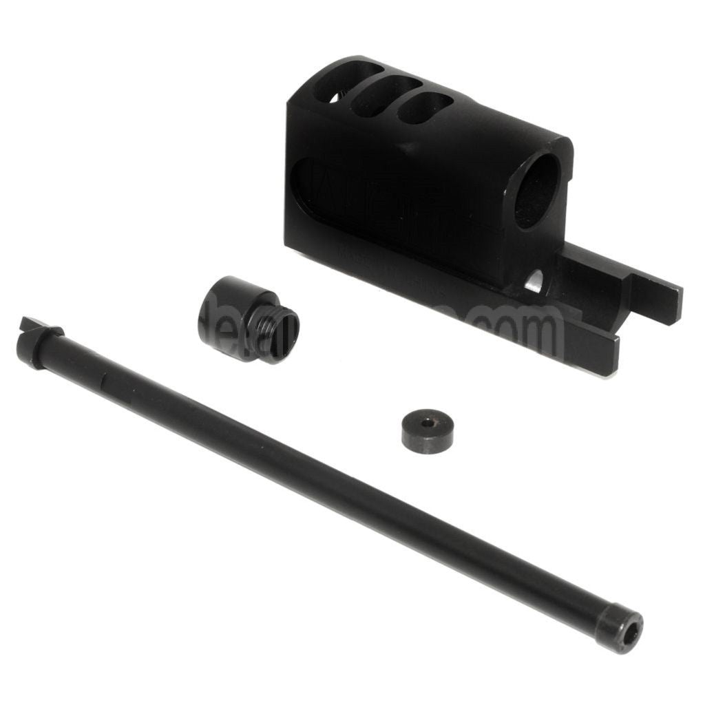 DOUBLE BELL Erweitertes Front Kit Kompensator Geeignet für DOUBLE BELL KSC WE (WE-TECH) M9 Serie GBB Pistolen Airsoft Schwarz