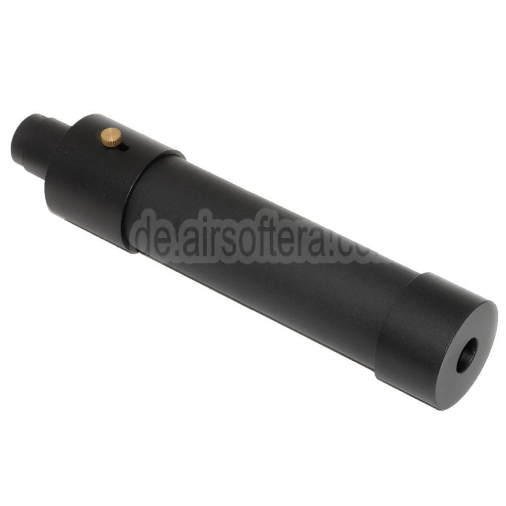 DOUBLE BELL 184mm/214mm x 44mm MPX QD Schalldämpfer mit Mündungsfeuerdämpfer Geeignet für -14mm CCW Gegen den Uhrzeigersinn Lauf Gewehre Airsoft Schwarz