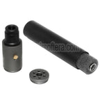 DOUBLE BELL 200mm/230mm x 35mm MPX-M-QD Schalldämpfer mit Mündungsfeuerdämpfer Geeignet für -14mm CCW Gegen den Uhrzeigersinn Lauf Gewehre Airsoft Schwarz/Grau