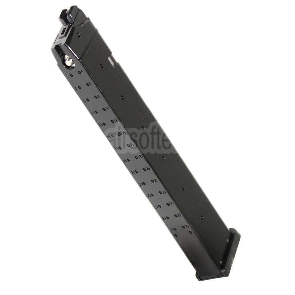 ARMY ARMAMENT 50rd Langer Typ Gas Magazin Geeignet für G17 G18C G34 G35 G-Serie GBB Pistolen Airsoft Schwarz
