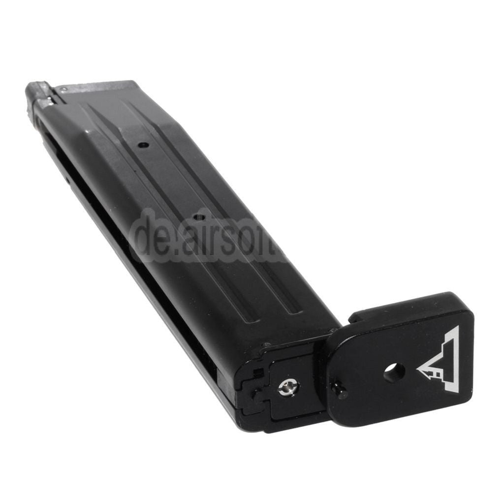 ARMY ARMAMENT 50rd Gas Magazin Langer Typ geeignet für Hi-Capa-Serie GBB Pistolen Airsoft Schwarz