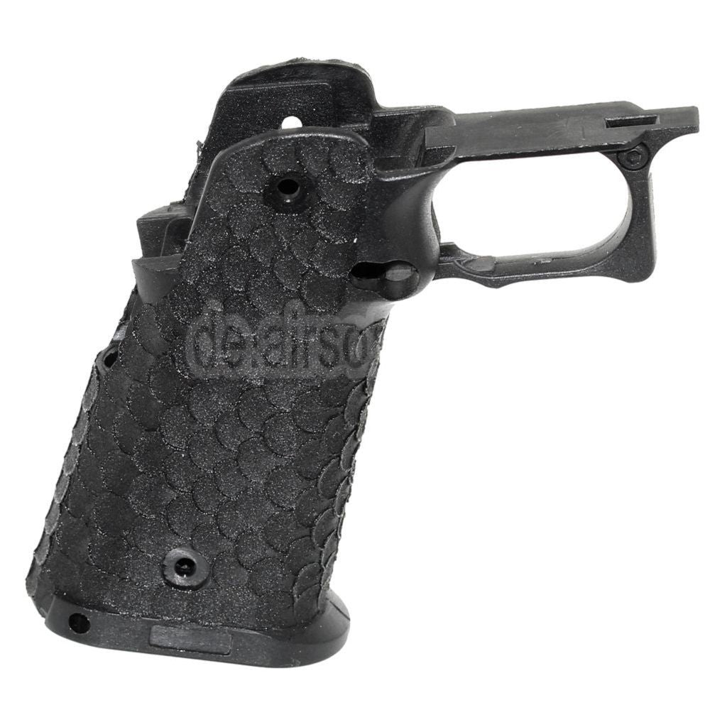 ARMY ARMAMENT Pistolengriff Fischschuppen Punktierung Geeignet für R601 TTI Combat Master EMG AW WE Tokyo Marui Hi-Capa Serie GBB Pistolen Airsoft Schwarz