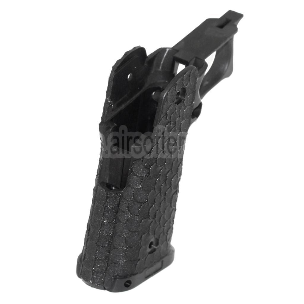 ARMY ARMAMENT Pistolengriff Fischschuppen Punktierung Geeignet für R601 TTI Combat Master EMG AW WE Tokyo Marui Hi-Capa Serie GBB Pistolen Airsoft Schwarz