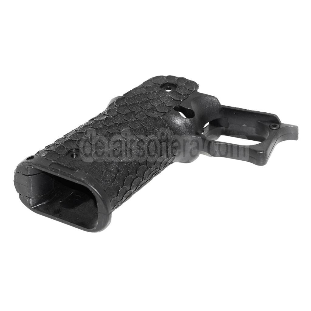 ARMY ARMAMENT Pistolengriff Fischschuppen Punktierung Geeignet für R601 TTI Combat Master EMG AW WE Tokyo Marui Hi-Capa Serie GBB Pistolen Airsoft Schwarz