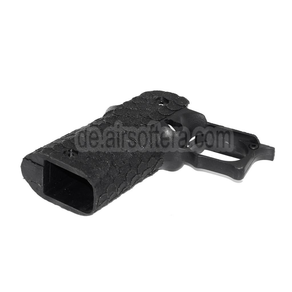 ARMY ARMAMENT Pistolengriff Fischschuppen Punktierung Geeignet für R607 DVC Carry EMG AW WE Tokyo Marui Hi-Capa Serie GBB Pistolen Airsoft Schwarz