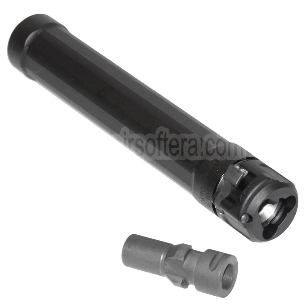 5KU 187mm Ryder 9 MP5 Schalldämpfer mit +12mm CW Rechtsgewinde Mündungsfeuerdämpfer Geeignet für WE (WE-TECH) MP5 Serie AEG SMG Gewehre Airsoft