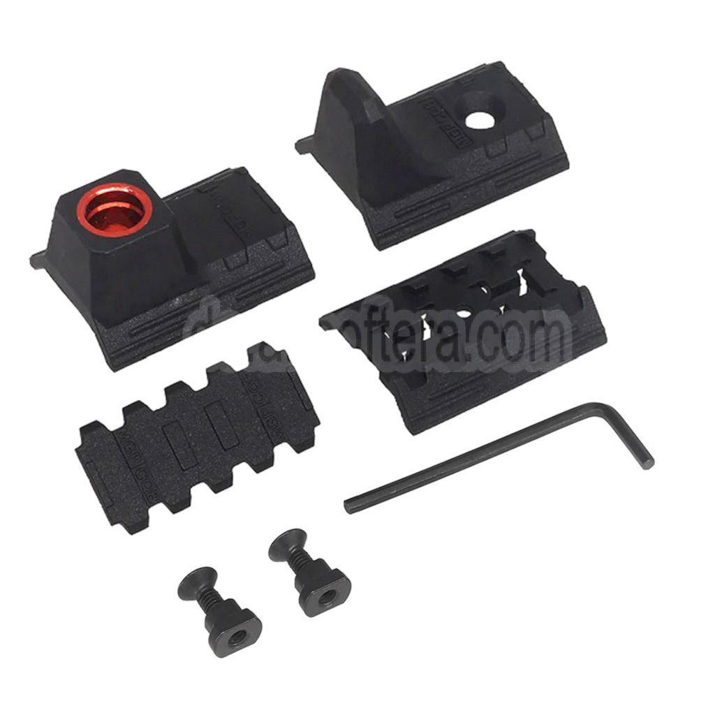 DOUBLE BELL Polymer Handstopper Kit Geeignet für M-Lok Handschutz Schienen system