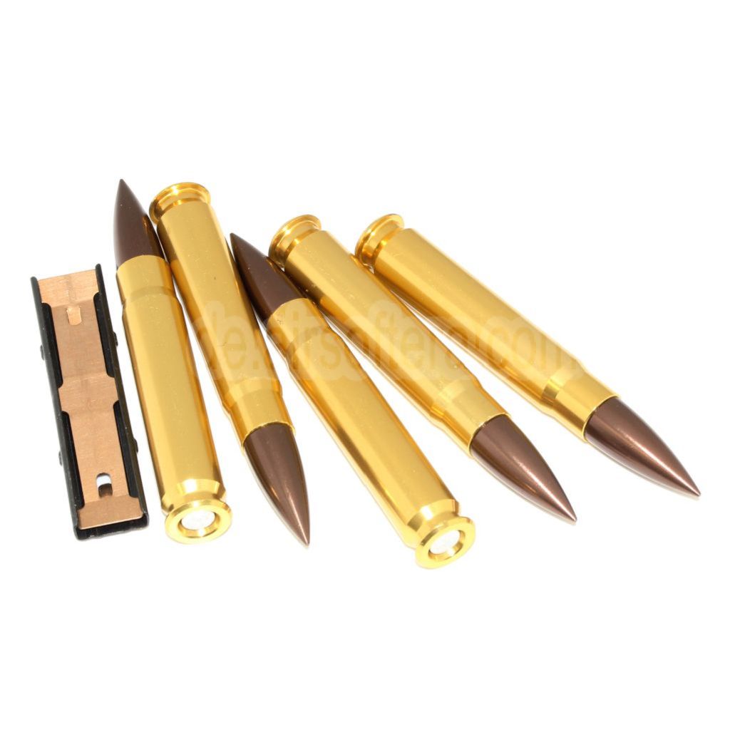 DOUBLE BELL 5 Stück Set Metall Dummy Shell Patronen geeignet für D-Boys DOUBLE BELL Kar-98K 98K Bolt Action Scharfschützengewehre Airsoft