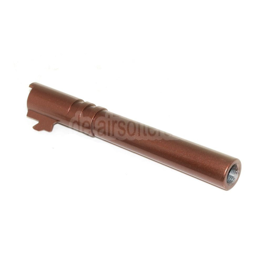 E&C 134/138mm Stahl Außen Lauf +12mm CW Im Uhrzeigersinn Geeignet für E&C Tokyo Marui Hi-Capa Combat Master Serie GBB Pistolen Airsoft Bronze