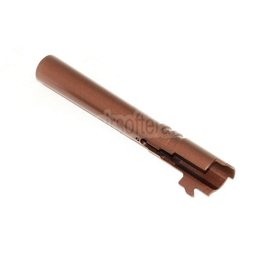 E&C 134/138mm Stahl Außen Lauf +12mm CW Im Uhrzeigersinn Geeignet für E&C Tokyo Marui Hi-Capa Combat Master Serie GBB Pistolen Airsoft Bronze