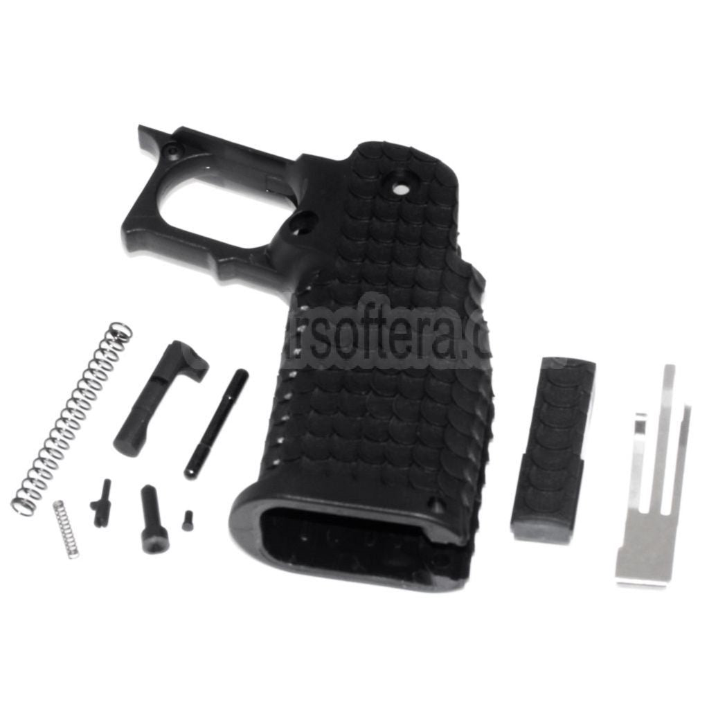 E&C Polymer Pistolengriff Set Geeignet für E&C Tokyo Marui Hi-Capa Serie GBB Pistolen Airsoft Schwarz