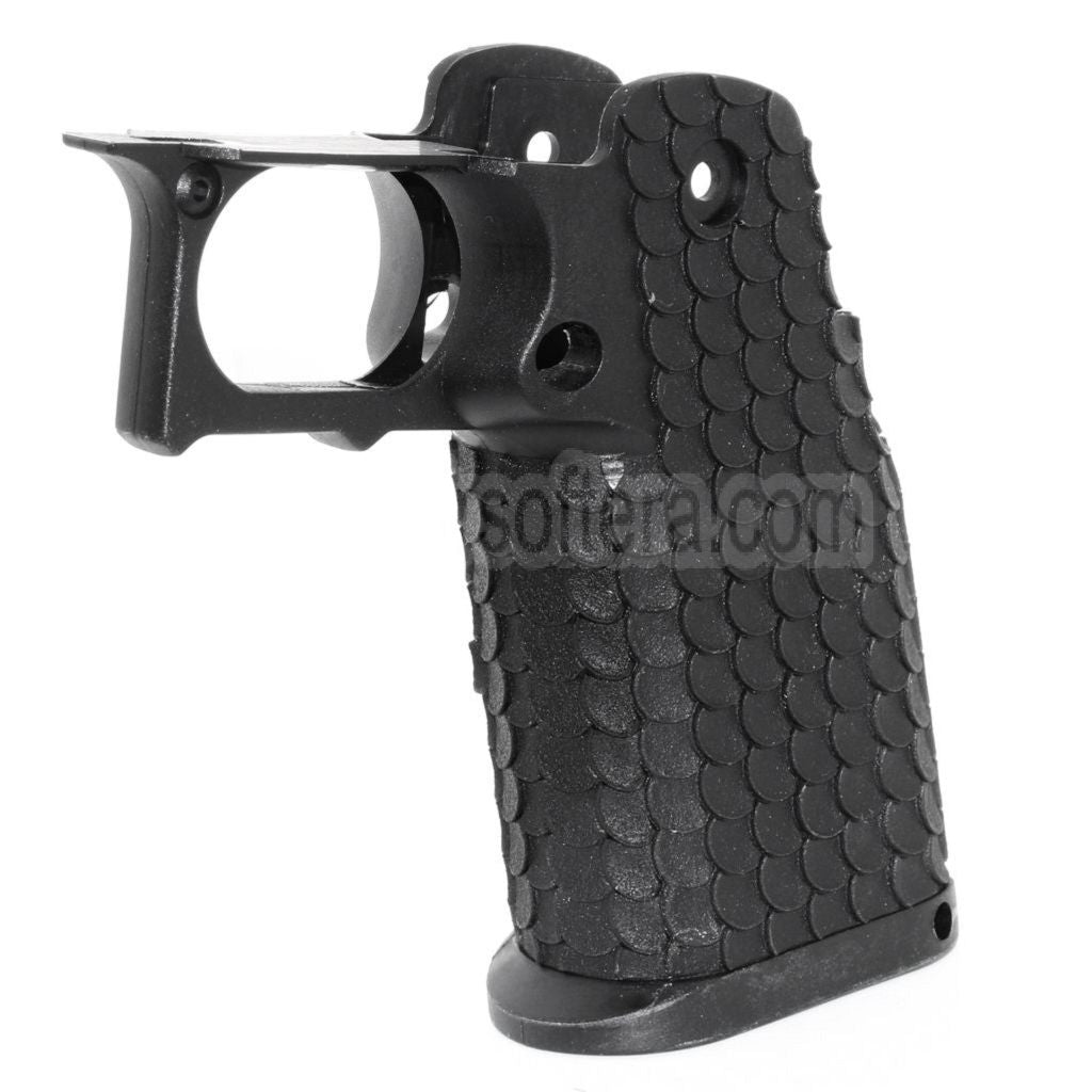 E&C Combat Master Polymer Pistolengriff Geeignet für E&C Tokyo Marui Hi-Capa Serie GBB Pistolen Airsoft Schwarz
