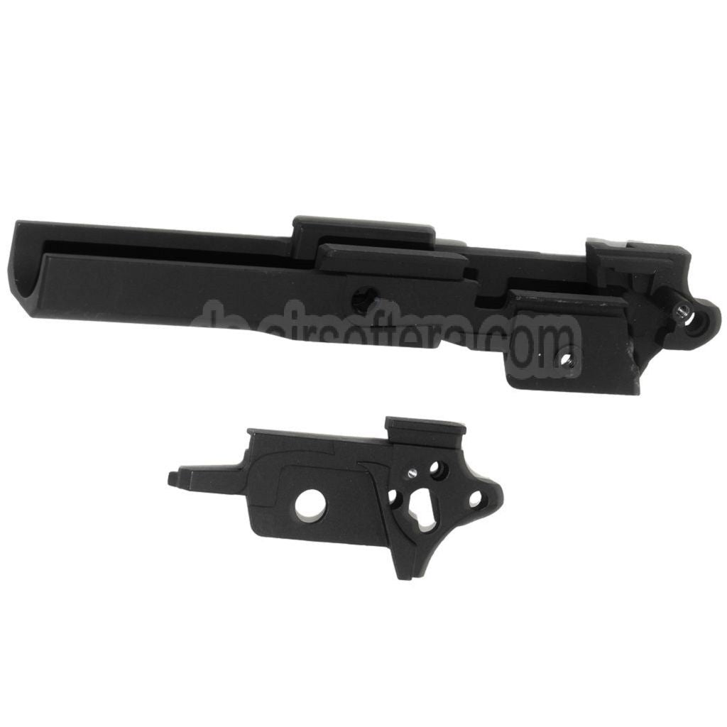 E&C Mittlerer Rahmen Geeignet für E&C Tokyo Marui Hi-Capa 5.1 Serie GBB Pistolens Airsoft Schwarz