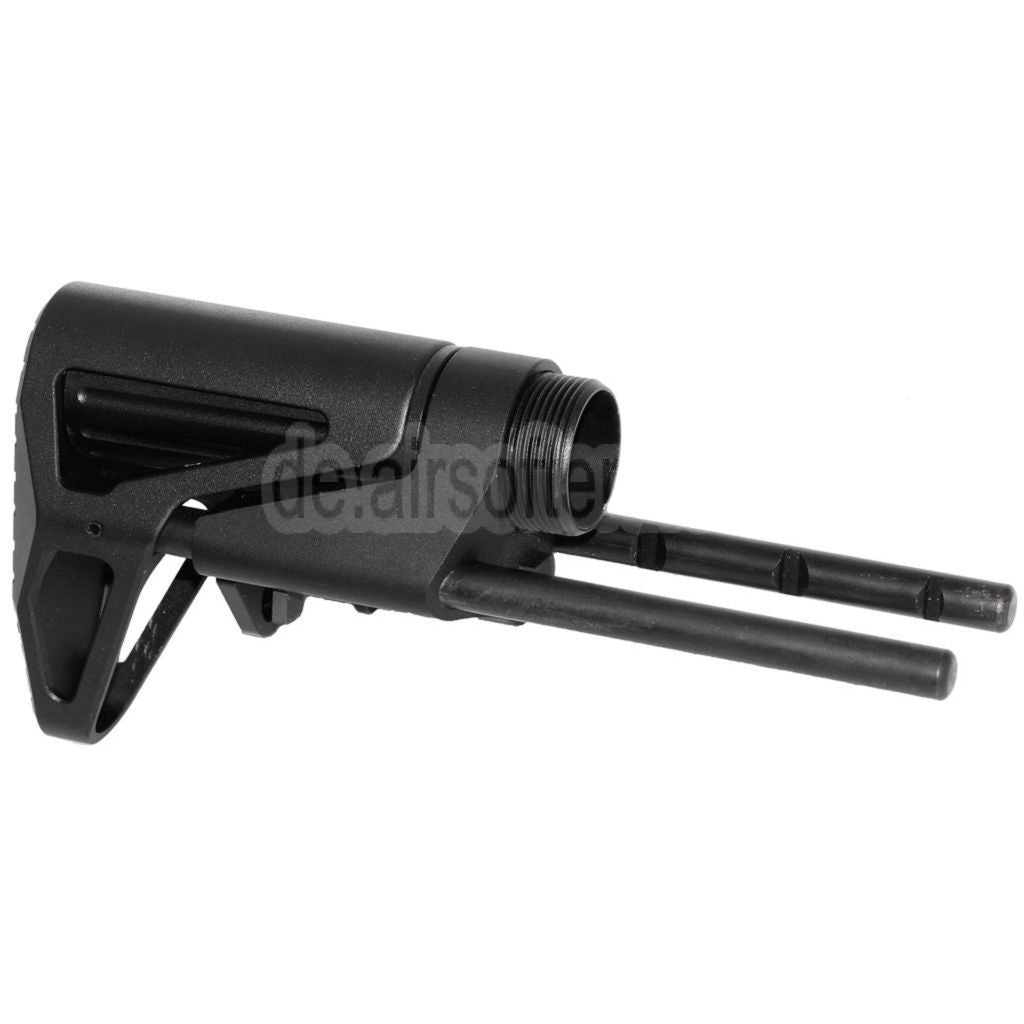 5KU SCW Einziehbarer PDW Schaft Geeignet für Tokyo Marui M4 MWS Serie GBB Gewehre Airsoft Schwarz