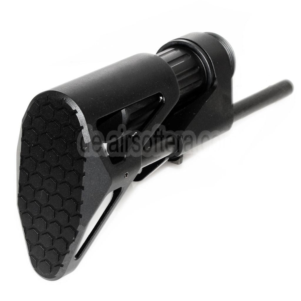 5KU SCW Einziehbarer PDW Schaft Geeignet für Tokyo Marui M4 MWS Serie GBB Gewehre Airsoft Schwarz