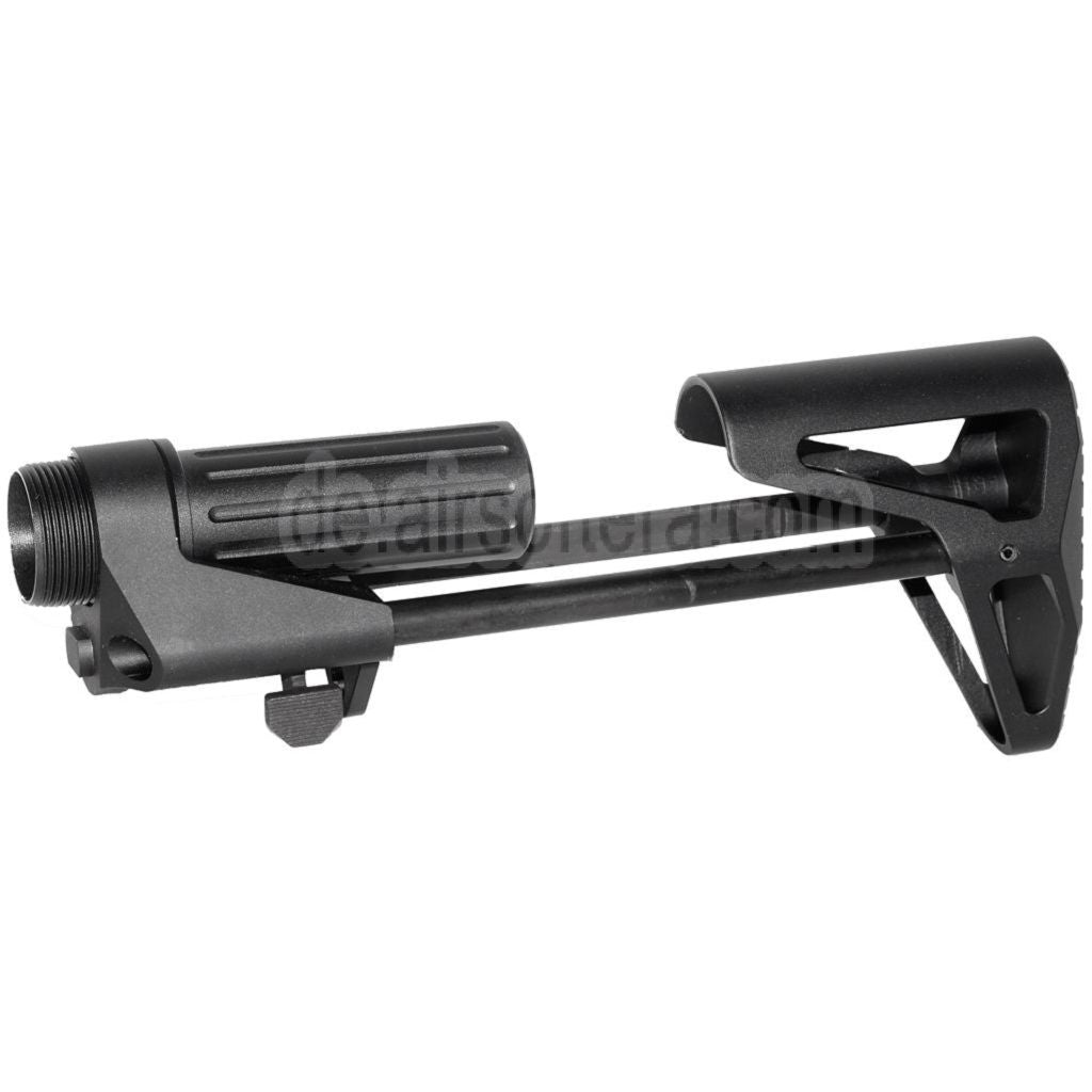5KU SCW Einziehbarer PDW Schaft Geeignet für Tokyo Marui M4 MWS Serie GBB Gewehre Airsoft Schwarz