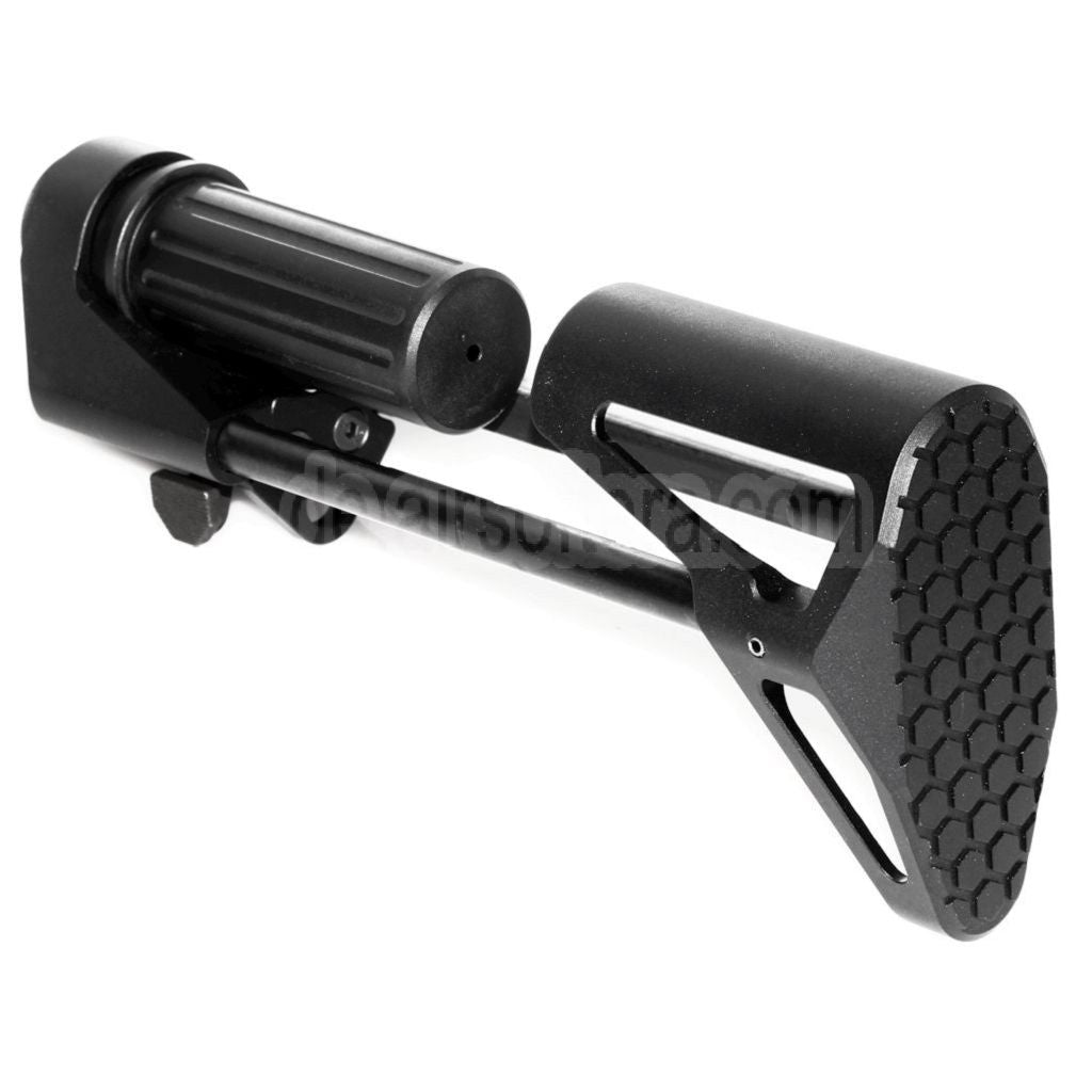 5KU SCW Einziehbarer PDW Schaft Geeignet für Tokyo Marui M4 MWS Serie GBB Gewehre Airsoft Schwarz