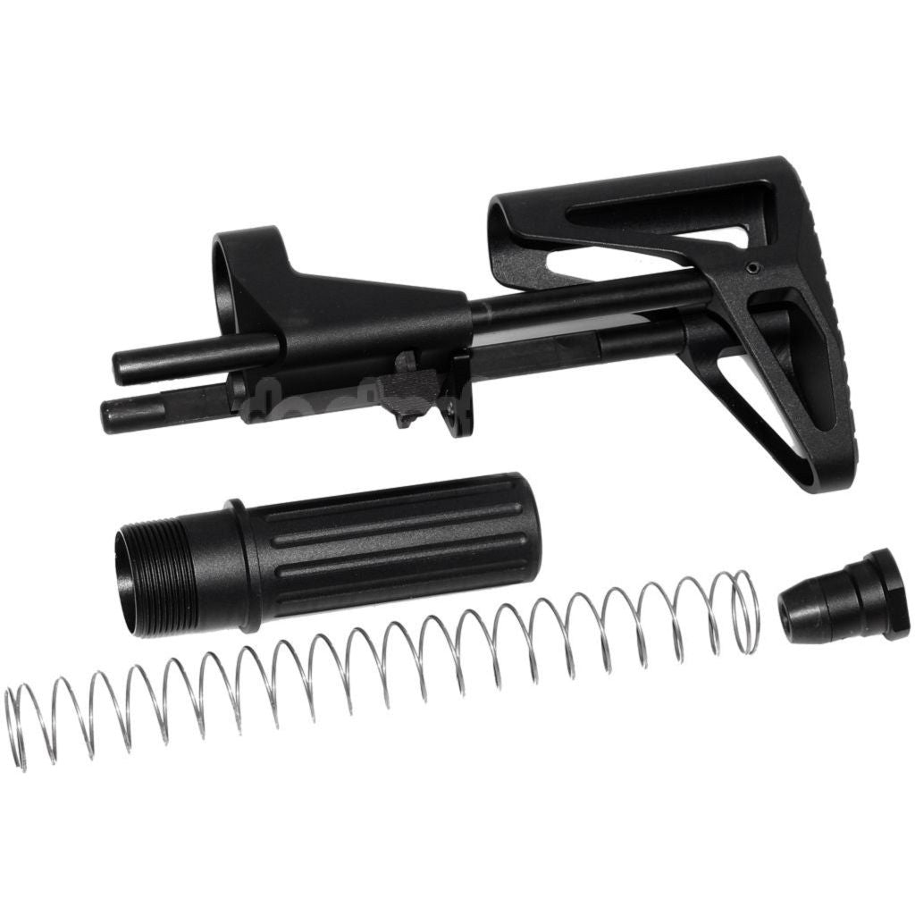5KU SCW Einziehbarer PDW Schaft Geeignet für Tokyo Marui M4 MWS Serie GBB Gewehre Airsoft Schwarz