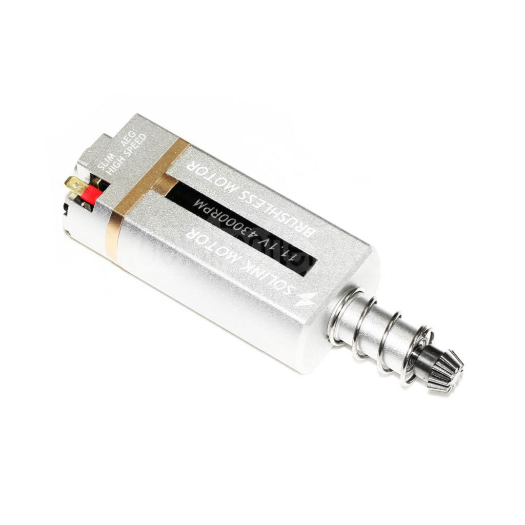 SOLINK Ultradünn Bürstenlos Super Hohe Geschwindigkeit Motor (Lange Achse) 11.1V 43000RPM Geeignet für M4 M16 MP5 G3 P90 Serie V2 Getriebe AEG Gewehre Airsoft
