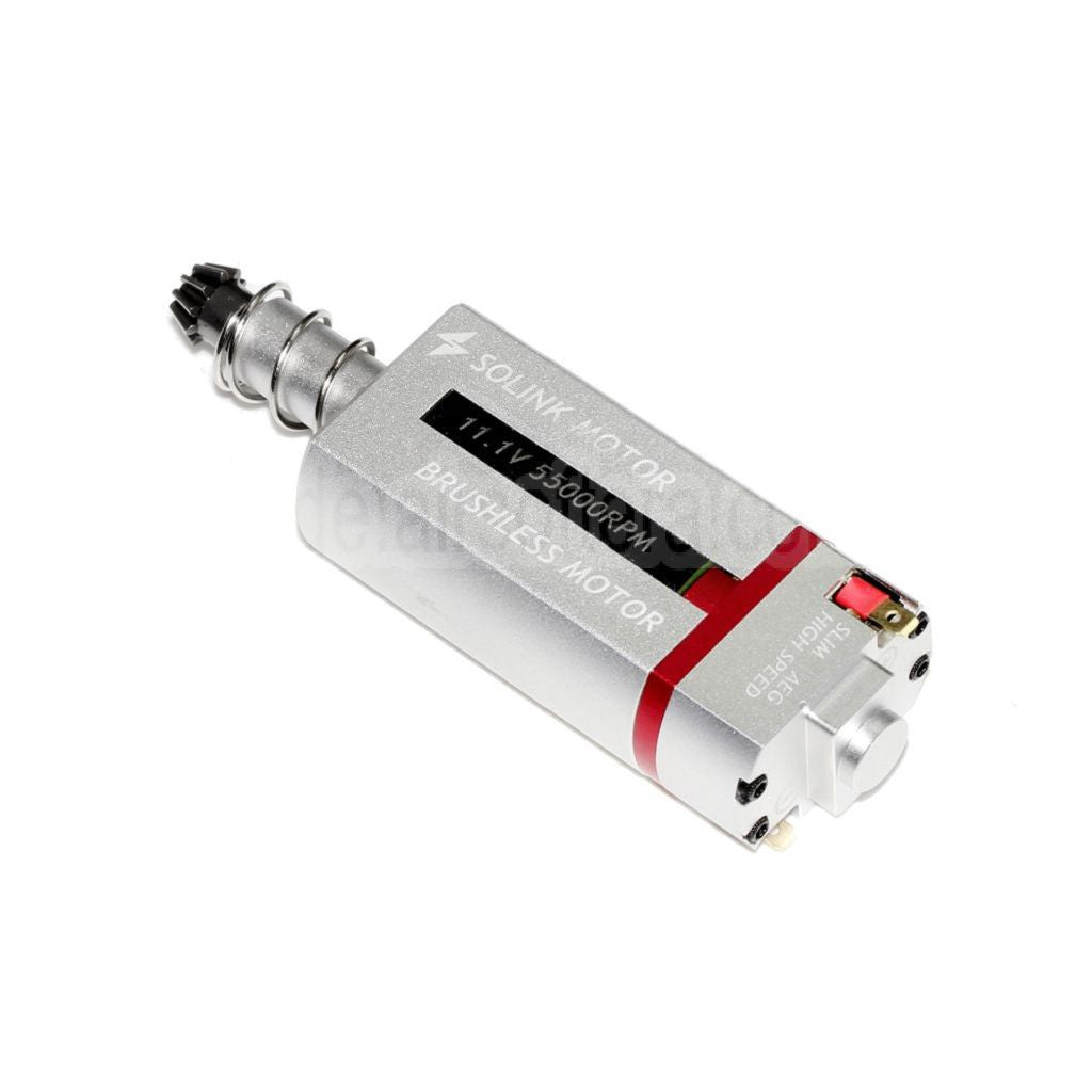 SOLINK Ultradünn Bürstenlos Super Hohe Geschwindigkeit Motor (Lange Achse) 11.1V 55000RPM Geeignet für M4 M16 MP5 G3 P90 Serie V2 Getriebe AEG Gewehre Airsoft