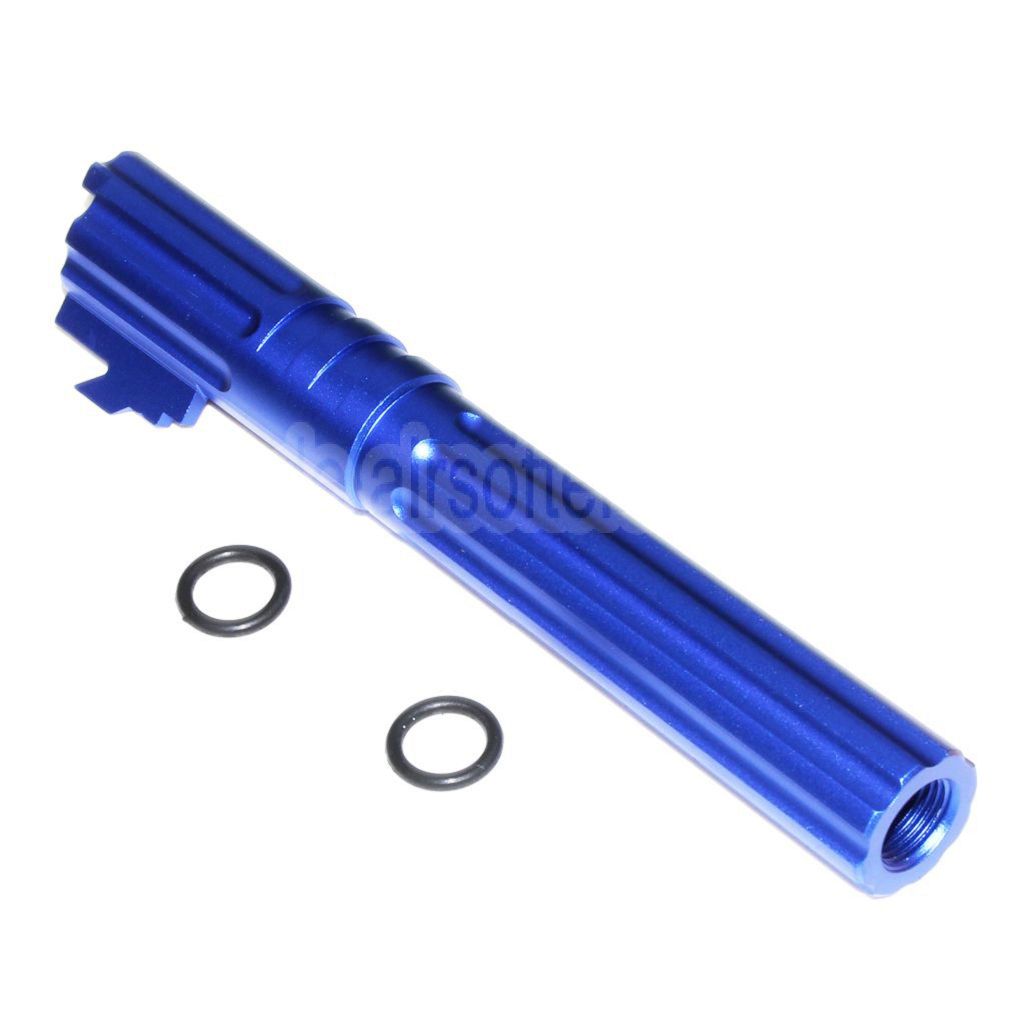 5KU 5 Zoll 123/127mm CNC Aluminium Äußerer Lauf +11mm CW im Uhrzeigersinn Geeignet für Armorer Works AW WE-TECH Tokyo Marui Hi-Capa 5.1 GBB Pistolen Airsoft