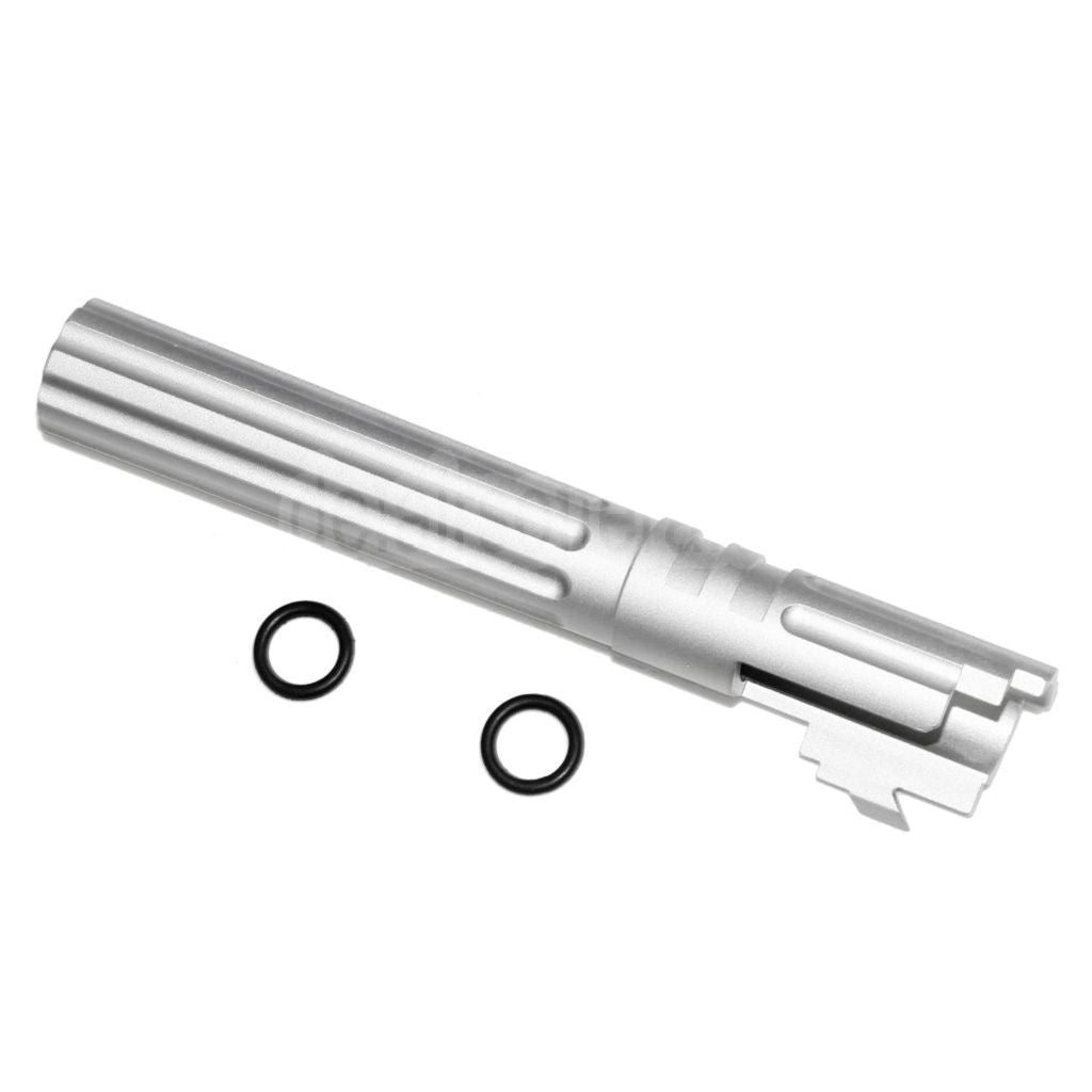 5KU 5 Zoll 123/127mm CNC Aluminium Äußerer Lauf +11mm CW im Uhrzeigersinn Geeignet für Armorer Works AW WE-TECH Tokyo Marui Hi-Capa 5.1 GBB Pistolen Airsoft