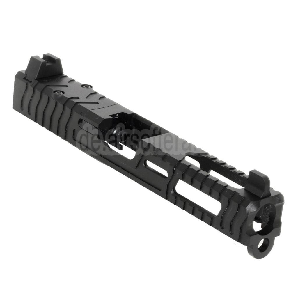 5KU CNC Aluminum 9INE RMR Ready Laufschlittensatz Geeignet für WE Tokyo Marui G17 Gen3 Serie GBB Pistolen Airsoft Schwarz