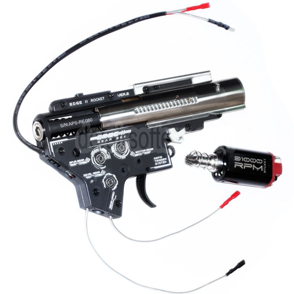 APS Rocket Edge II 8mm High Cycle Version 2 V2 Getriebe Geeignet für APS ASR Tokyo Marui M4 M16 Serie AEG Gewehre Airsoft Hinten verkabelt