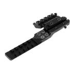 PPS CNC Aluminium Kimme verlängerte Schienenmontage Set Geeignet für AK-Serie AEG Gewehre Airsoft Schwarz