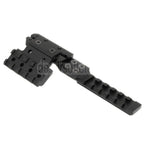 PPS CNC Aluminium Kimme verlängerte Schienenmontage Set Geeignet für AK-Serie AEG Gewehre Airsoft Schwarz