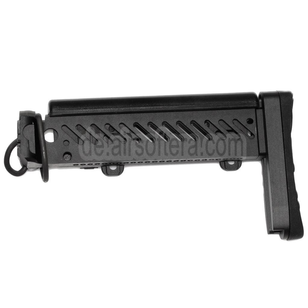 5KU PT-1 Gen2 Mehrere Positionen Seitlicher Klappschaft Geeignet für CYMA D-Boys LCT GHK AK Serie AEG GBB Gewehre Airsoft Schwarz
