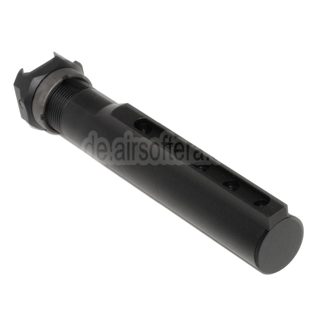 5KU 5-Positions Schaft Pufferrohr mit 20mm Picatinny Schienenadapter Geeignet für M4 Gewehre Einziehbarer Schaft Schwarz