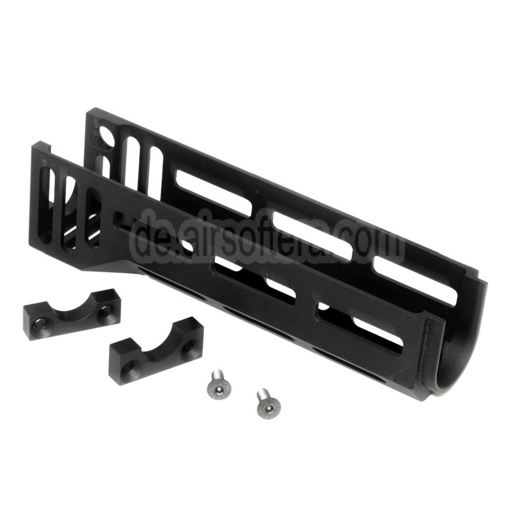 5KU 158mm Aluminium AKM M-LOK Unteres Handschutz system Geeignet für D-Boys CYMA E&L GHK LCT Tokyo Marui AK Serie GBB AEG Gewehre Airsoft Schwarz