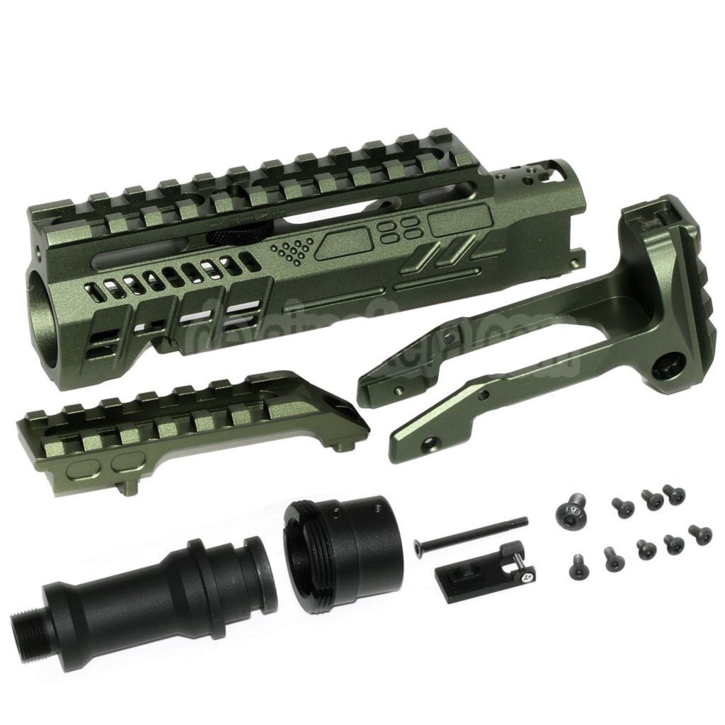 5KU Karabinergewehr Umbausatz Typ-B mit M1913 Schienenschaft Adapter Geeignet für Action Army AAP-01 Serie GBB Pistolen Airsoft