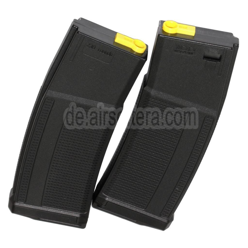 CYMA 6 Stück Packung EMG Daniel Defense 230rd Polymer Mid-Cap Magazin Geeignet für M4 M16 Serie AEG Gewehre Airsoft Schwarz