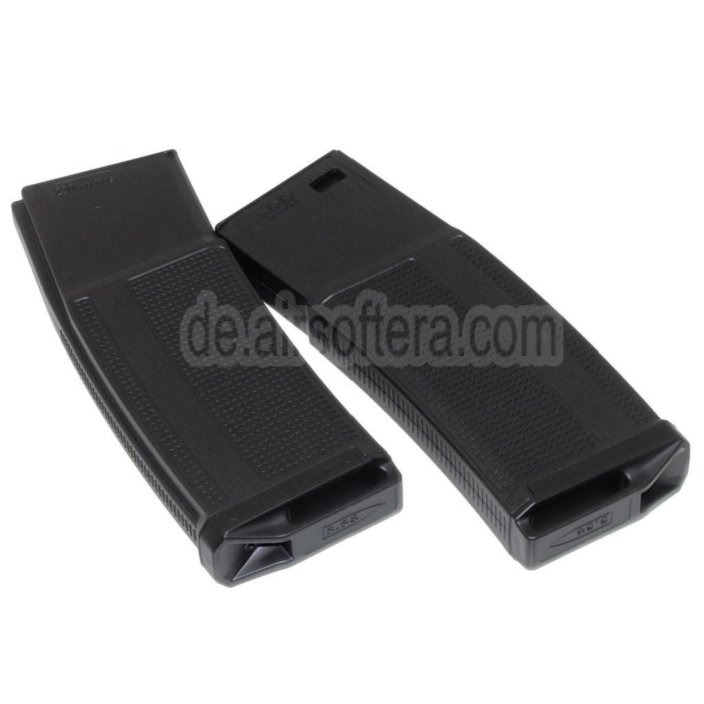 CYMA 6 Stück Packung EMG Daniel Defense 230rd Polymer Mid-Cap Magazin Geeignet für M4 M16 Serie AEG Gewehre Airsoft Schwarz