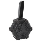 WE (WE-TECH) 350rd Gas Trommelmagazin Geeignet für G17 G18C G-Serie GBB Pistolen Airsoft Black