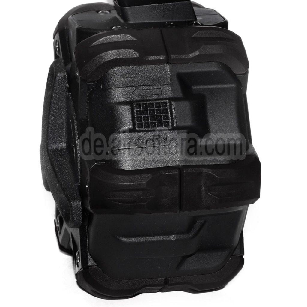 WE (WE-TECH) 350rd Gas Trommelmagazin Geeignet für G17 G18C G-Serie GBB Pistolen Airsoft Black